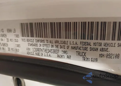 2014 Ram 1500 Laramie z USA, uszkodzony, nr VIN 1C6RR7NT0ES453837